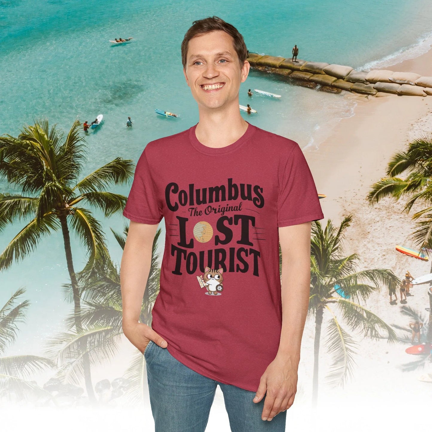 Columbus The Original Lost Tourist Cotton Men Tshirt - Billien