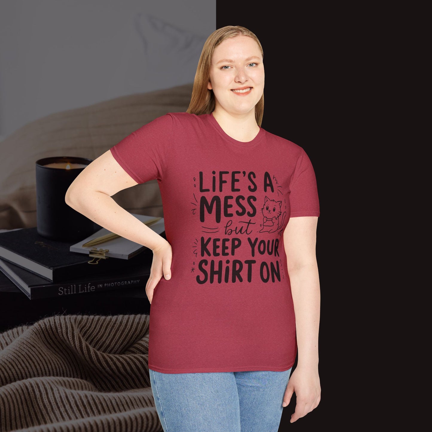 Life Messy Cotton T-Shirt