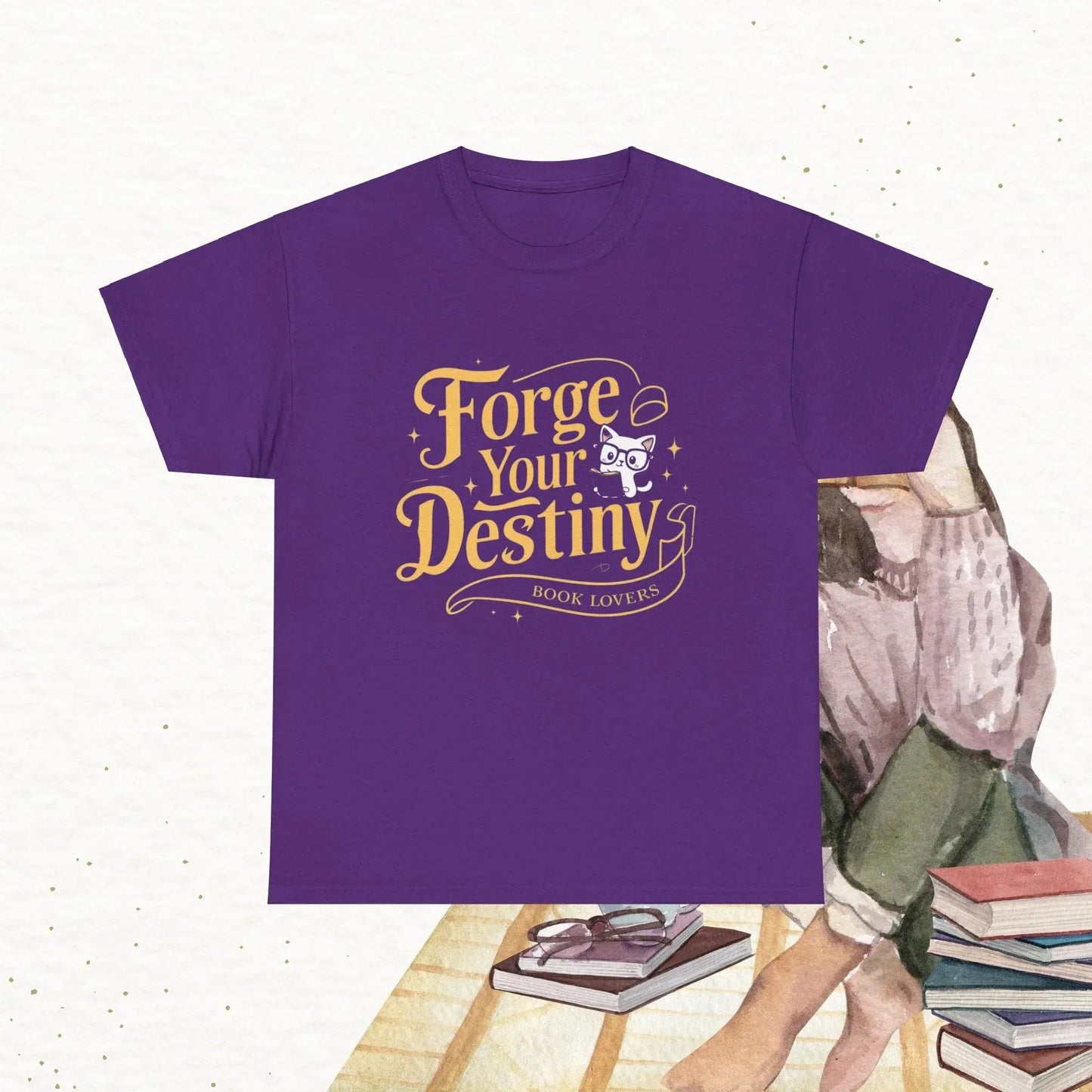 Book Lovers Forge Your Destiny Cotton Tshirt - Billien