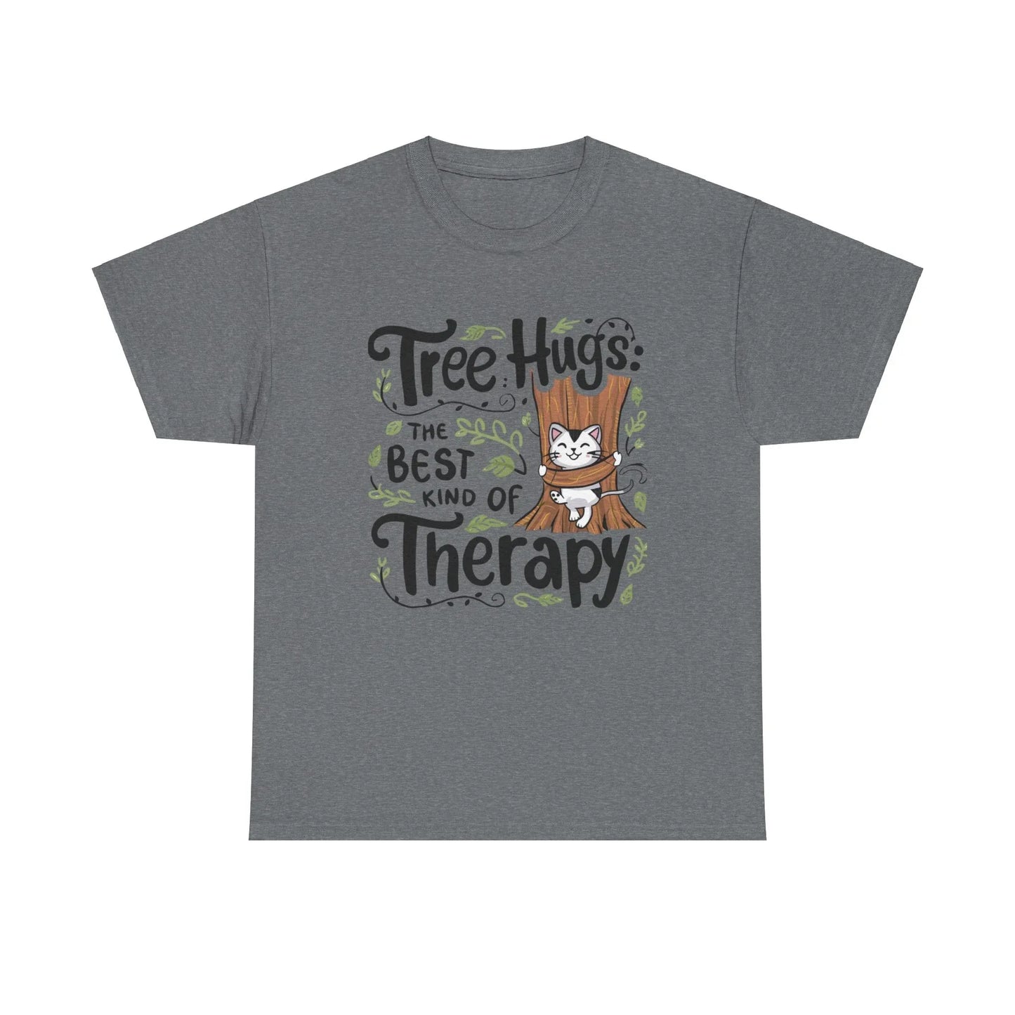 Tree Hugs Best Kind of Therapy Cotton T-Shirts - Billien