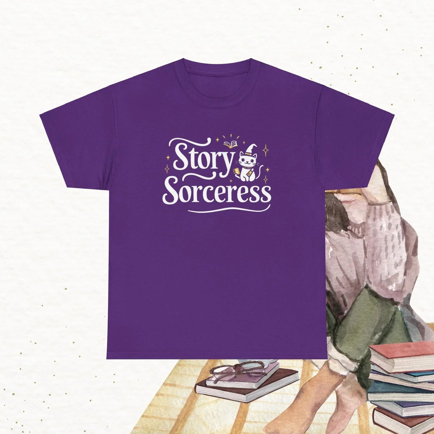 Book Lovers Story Sorcerers Cotton T-Shirt - Billien