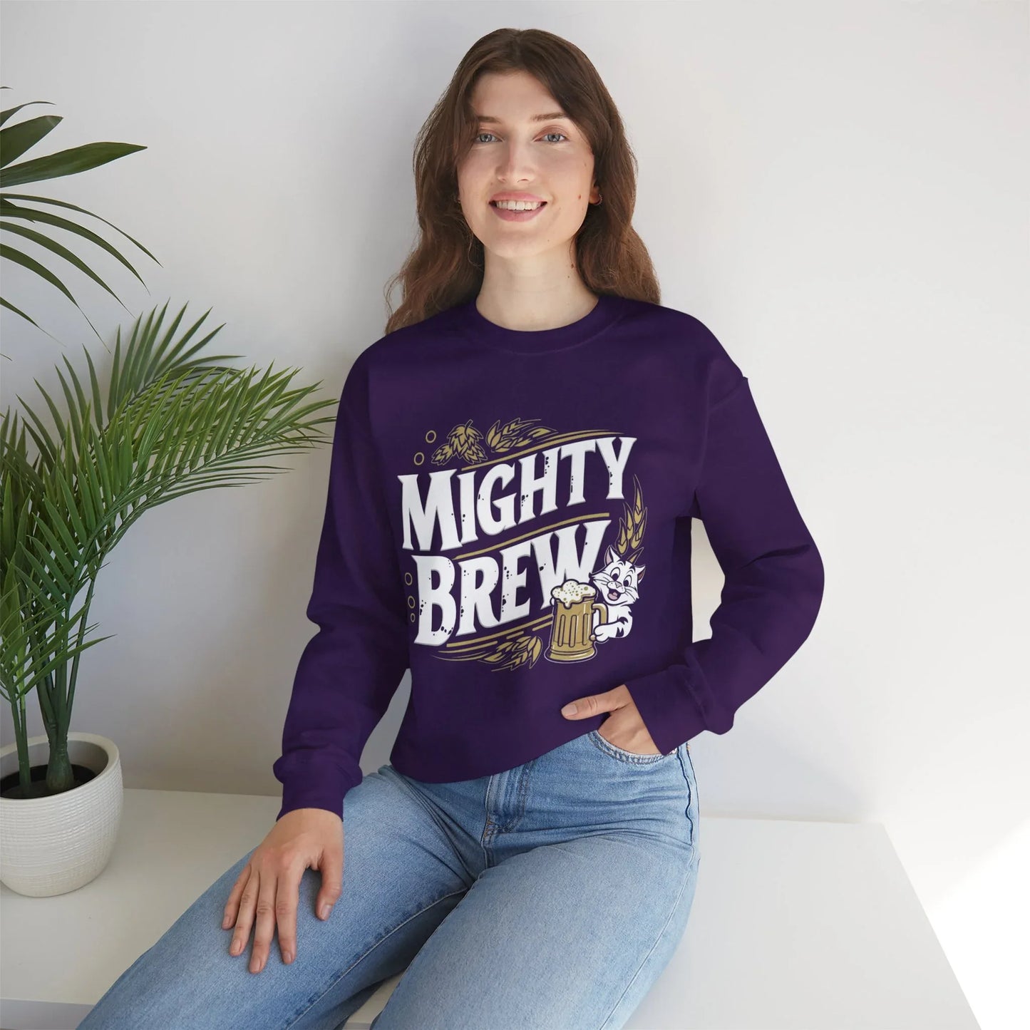 Mighty Brew Ultra Cotton Crewneck Sweatshirt - Billien