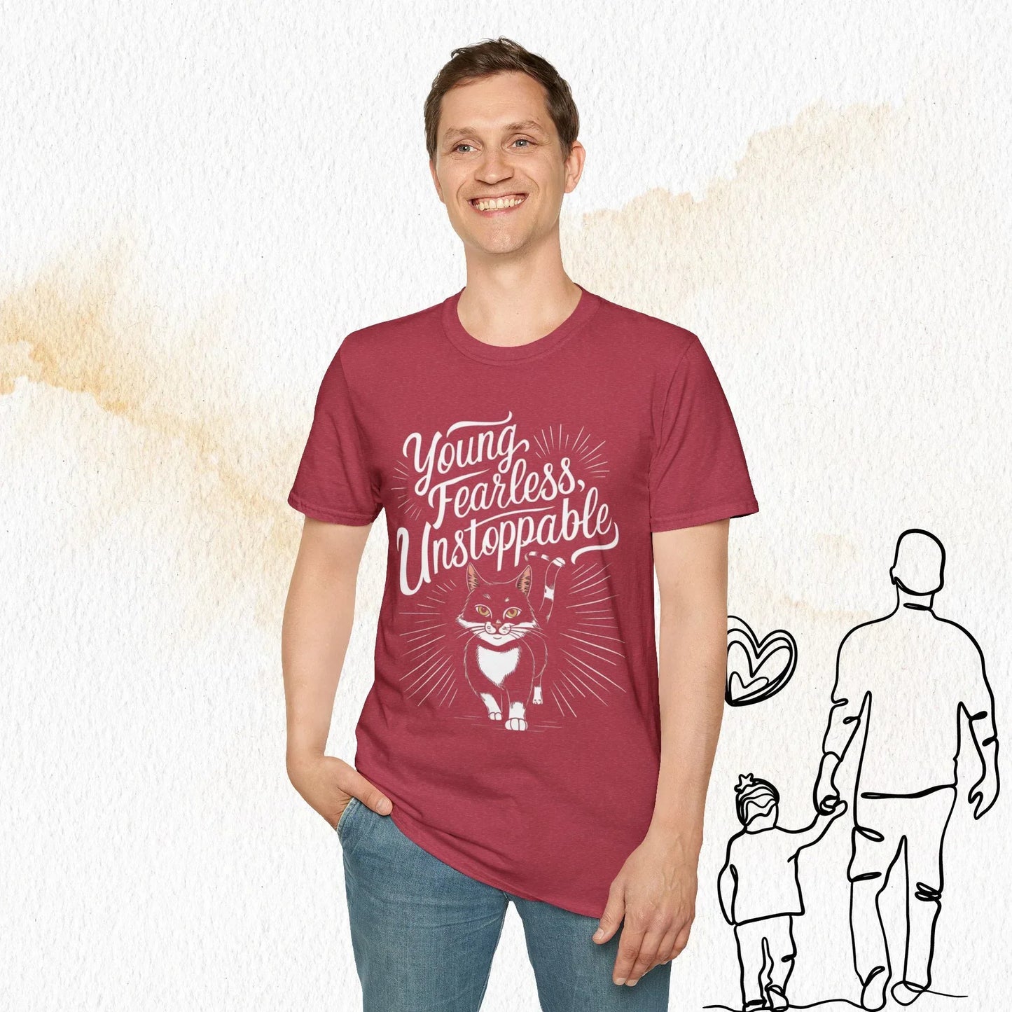 Young Fearless Unstoppable Crew Neck Cotton Men Tshirt - Billien