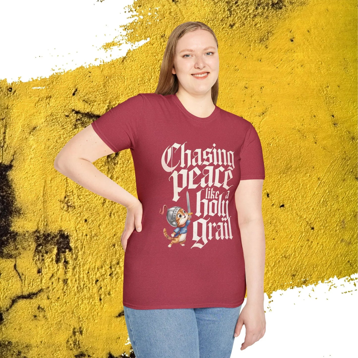 Chasing Peace Like Holy Grail Cotton Tee - Billien