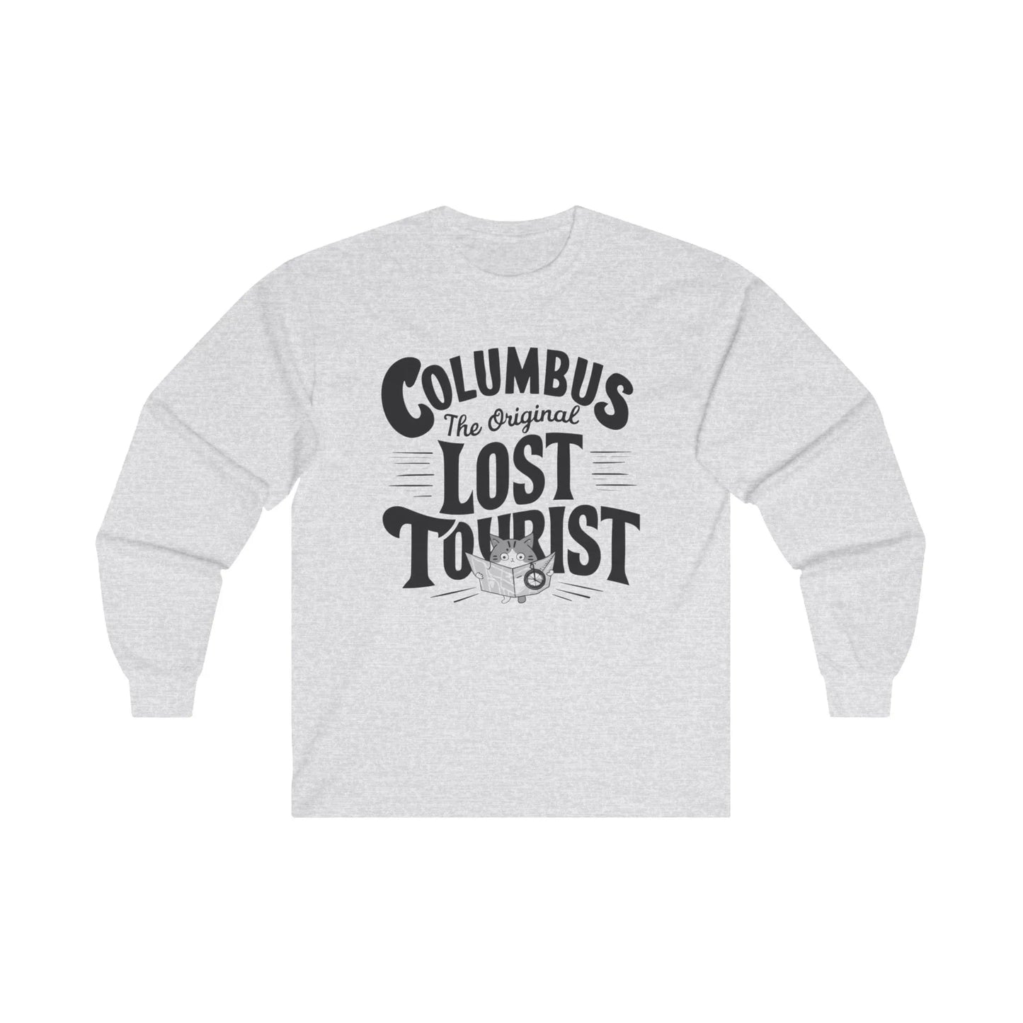 Columbus The Original Lost Tourist Cotton Long Sleeve Tshirt - Billien