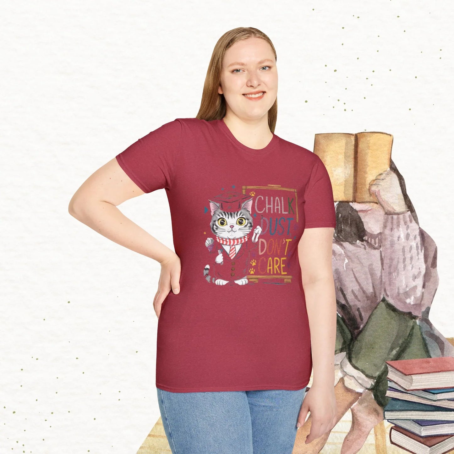 Chalk Dust Don't Care Cotton Tee - Billien