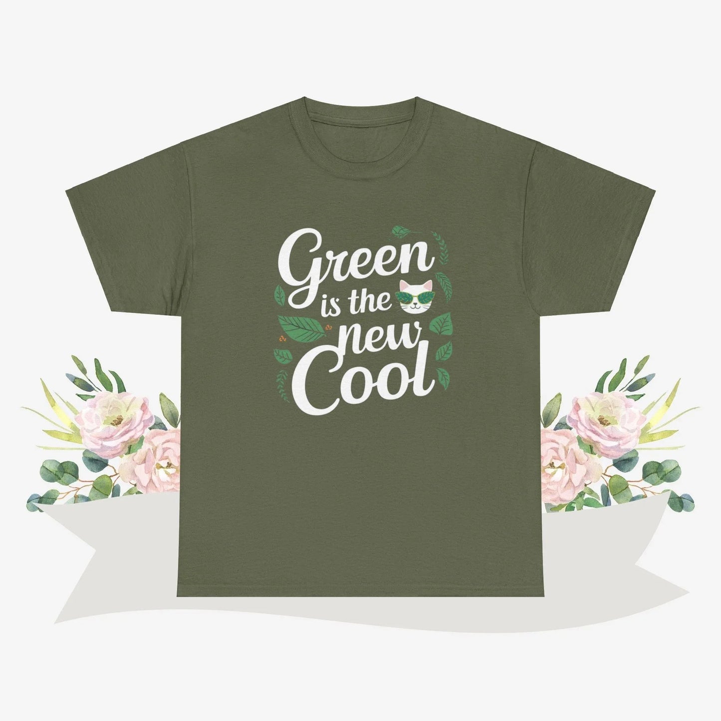Green Is The New Cool Cotton Tshirts - Billien