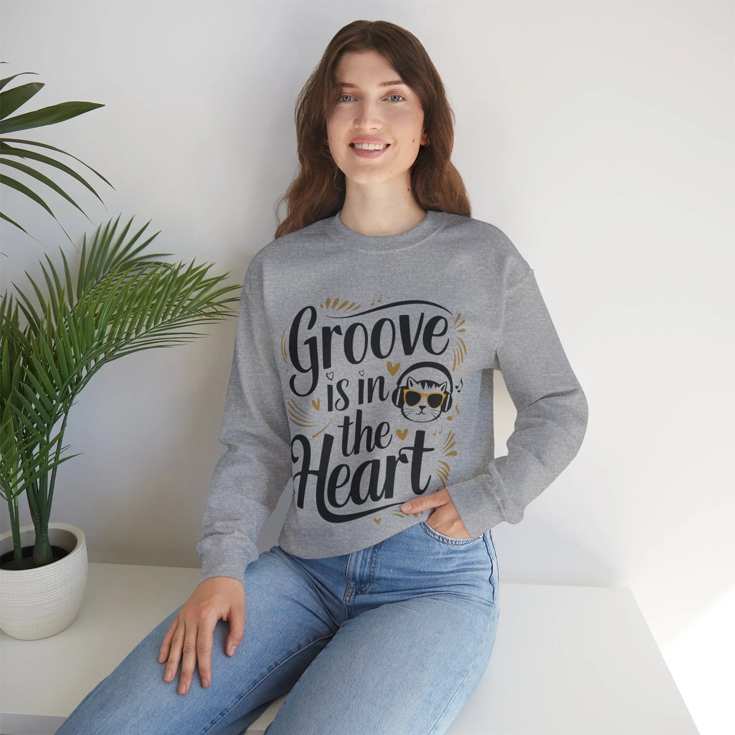 Groove In The Heart Ultra Cotton Crewneck Sweatshirt - Billien