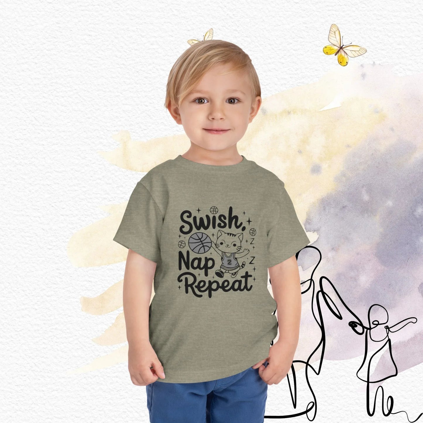 Swish Nap Repeat Toddler Cotton T-Shirt - Billien