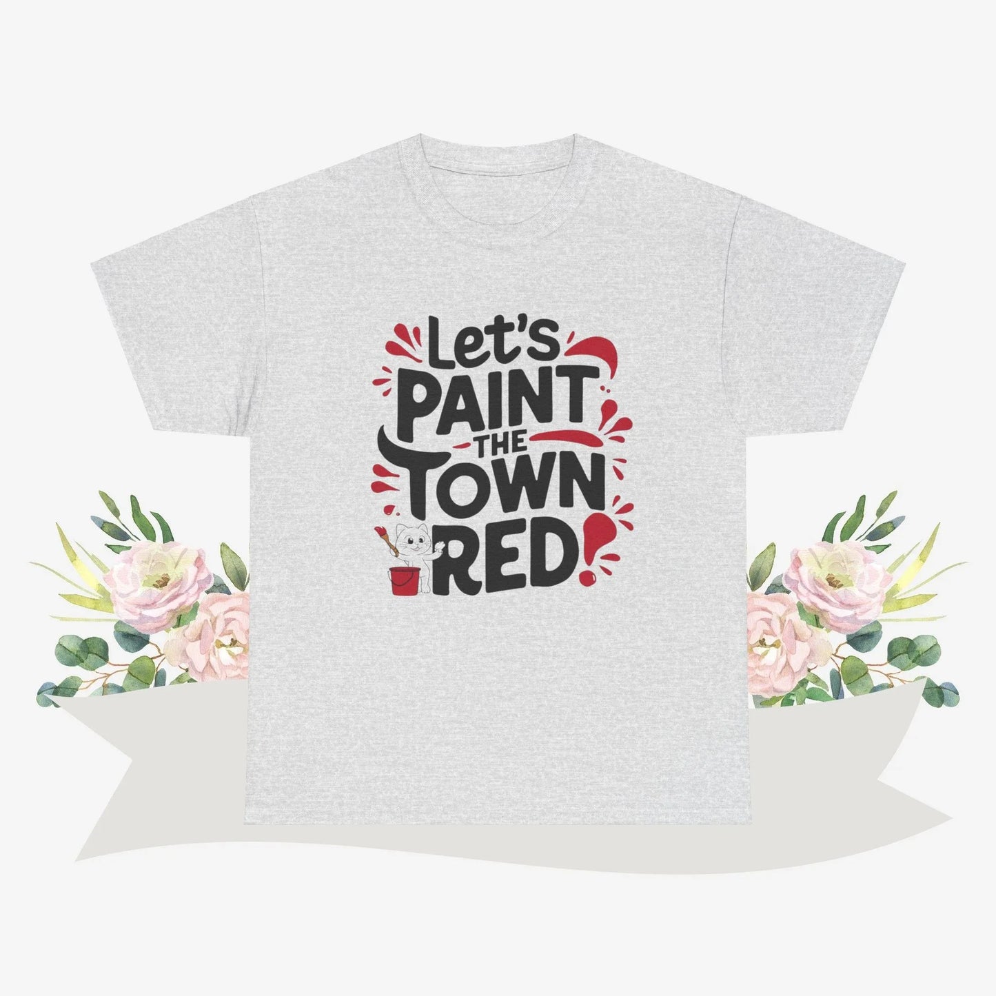 Let Paint The Town Red Cotton Tshirt - Billien