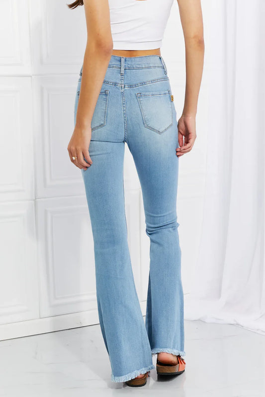 Jess Button Flare Jeans - Billien