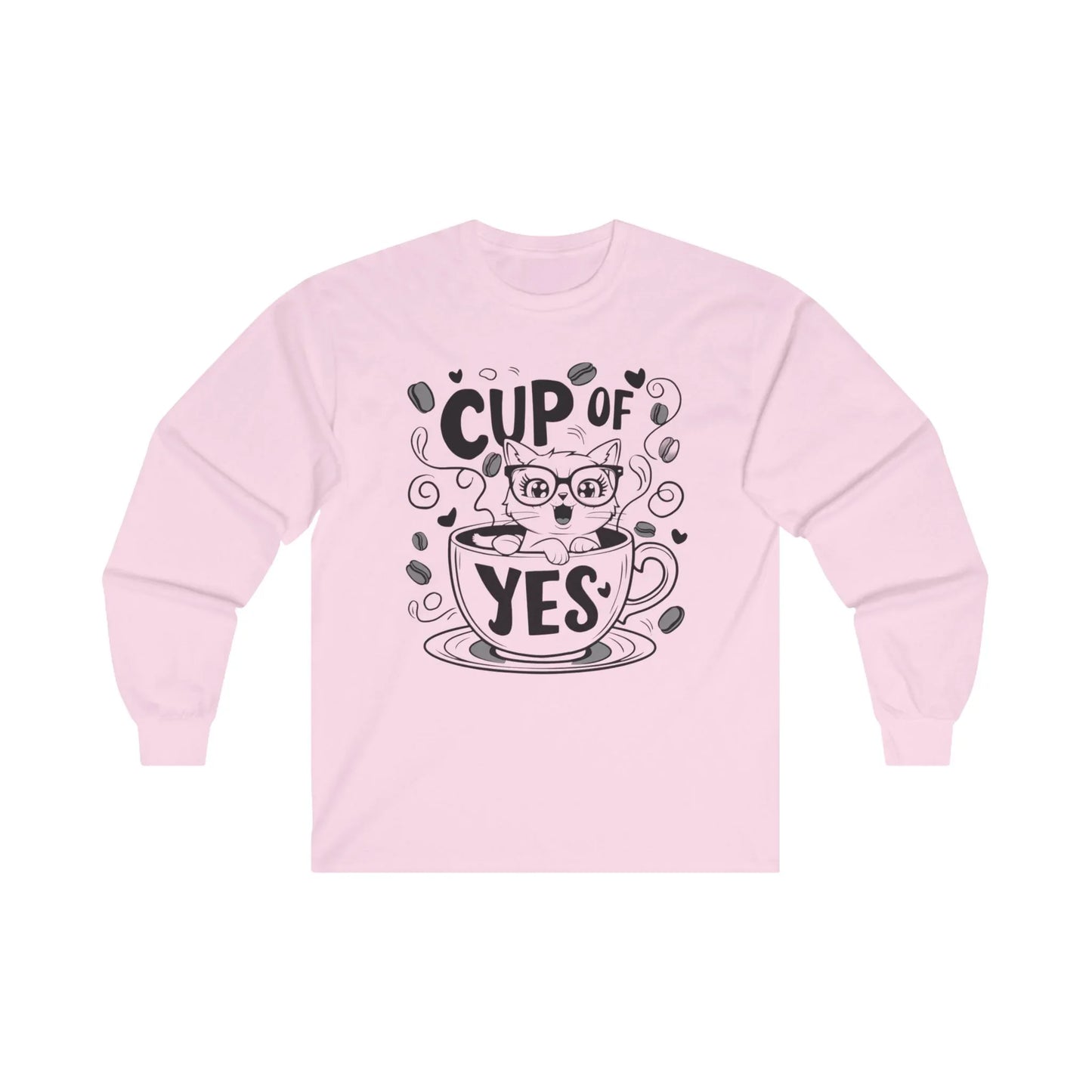 Cup Of Yes Cotton Long Sleeve Tshirt - Billien