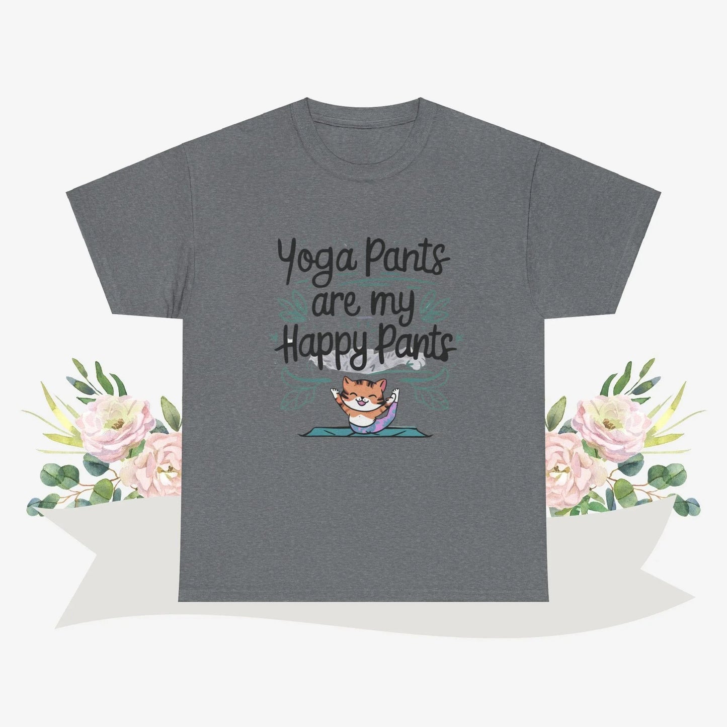 Yoga Pants Are My Happy Pants Cotton Tshirt - Billien