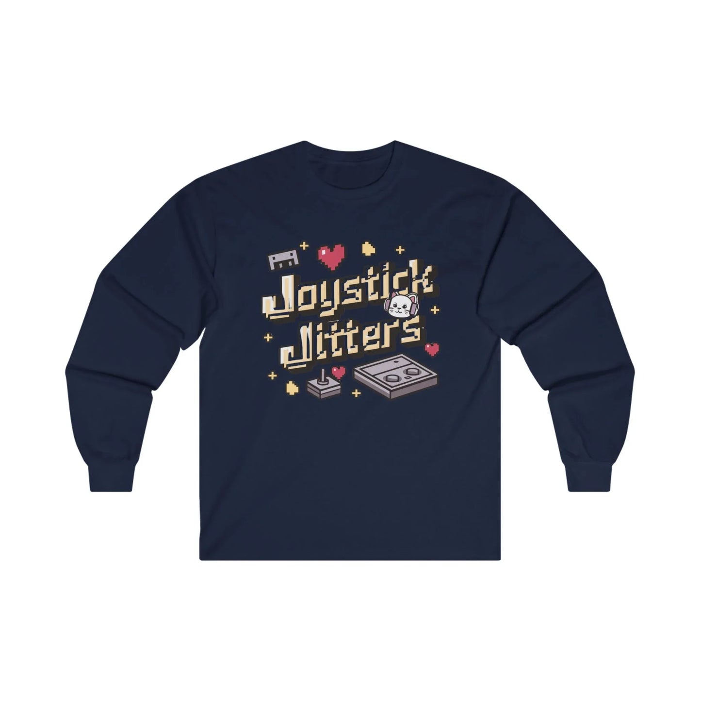 Joystick Jitters Vintage Retro Video Games Cotton Long Sleeve Tshirt - Billien