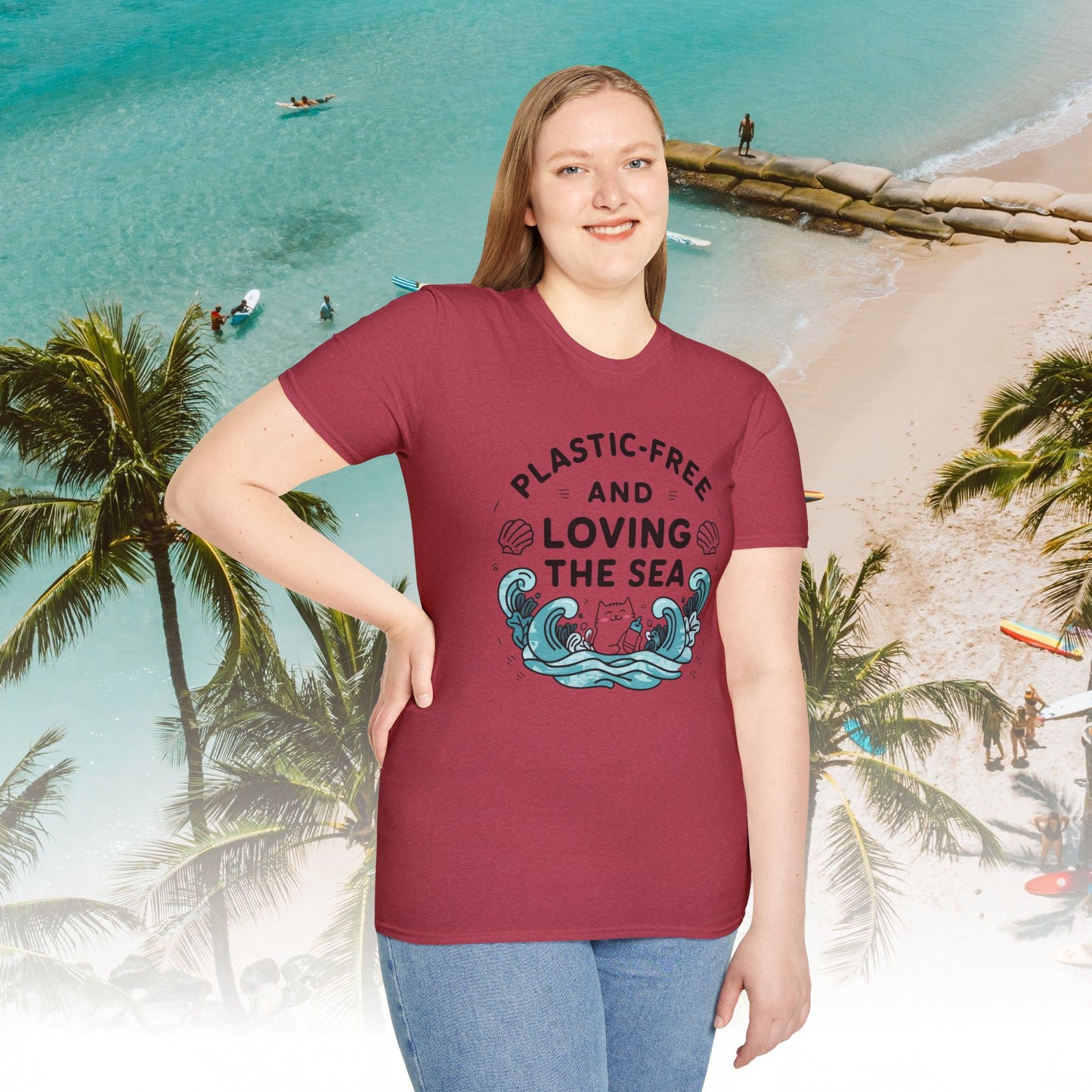 Plastic Free Ocean Cotton T-Shirt