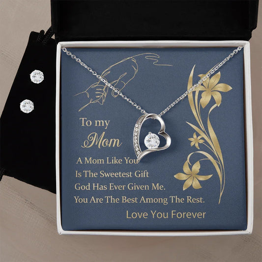 Best Gift For Mom. Forever Love Necklace & Earring Set - Billien