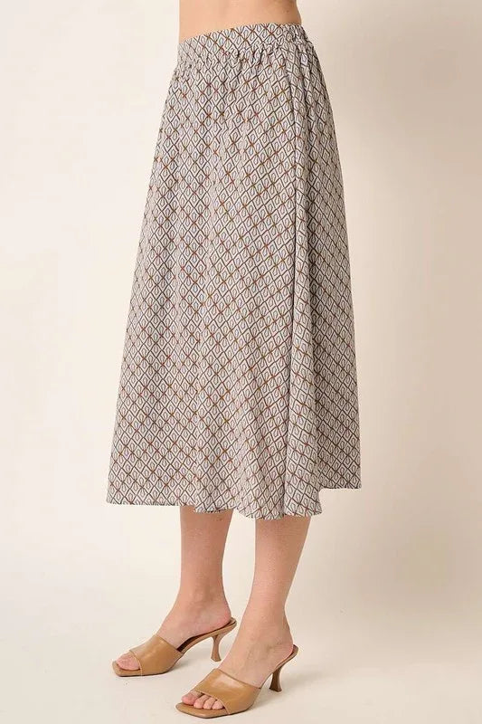 Printed Midi Skirt - Billien