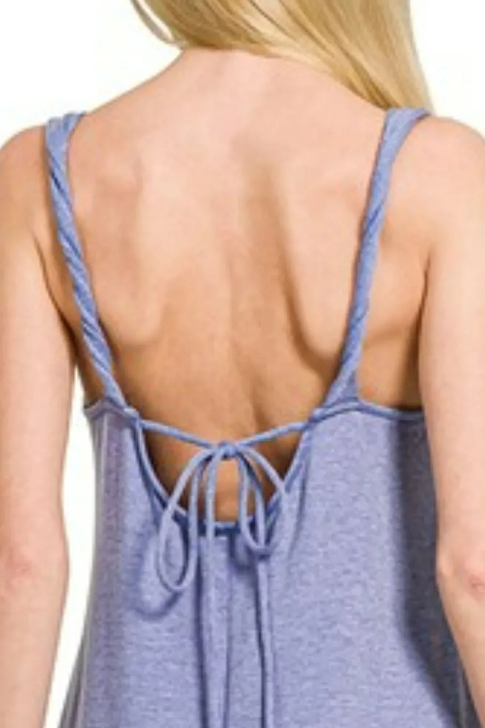 French Terry Twisted Strap Midi Dress - Billien