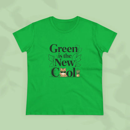 Green Is The New Cool Women Cotton Tshirt - Billien