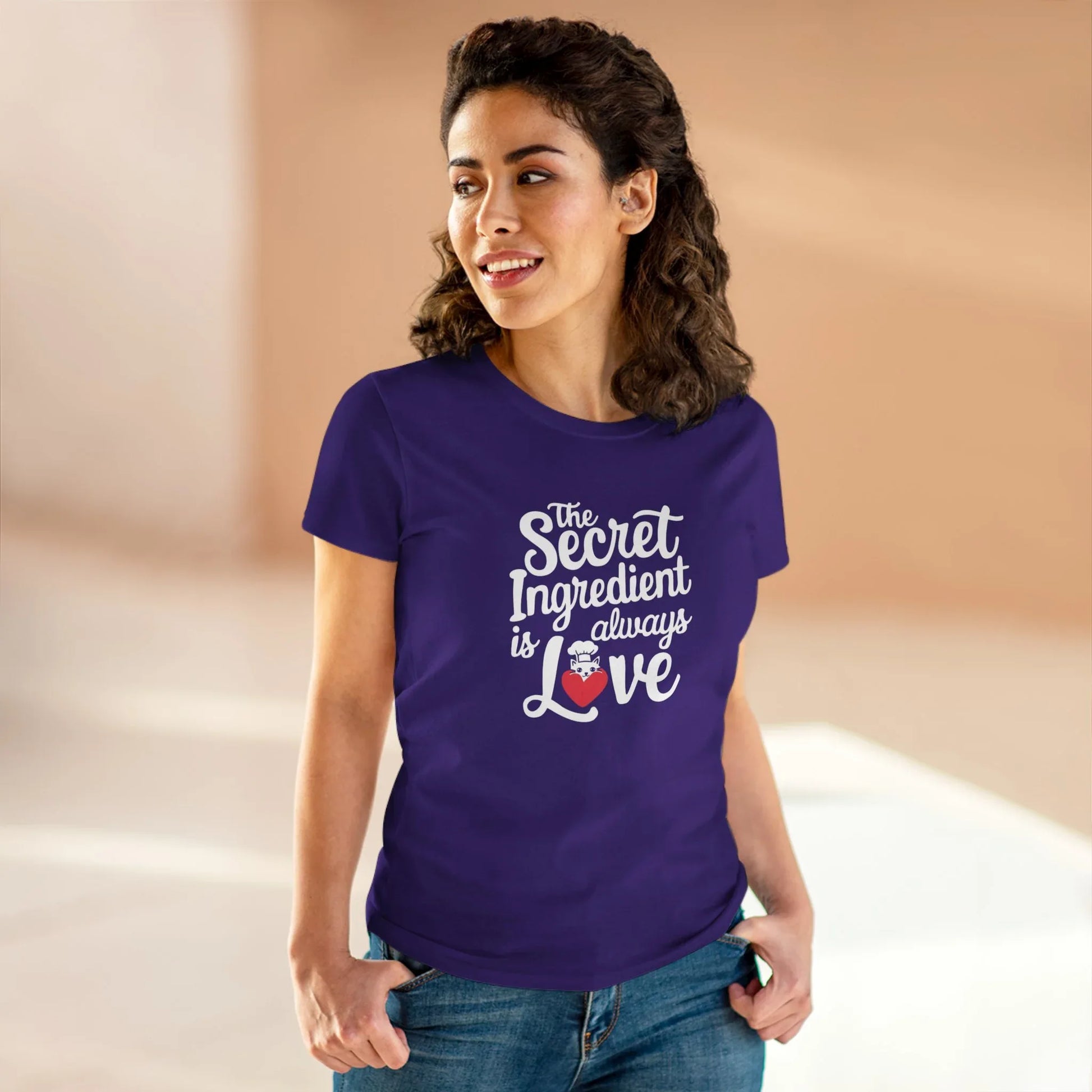 Secret Ingredient Is Love Women Cotton Tshirt - Billien