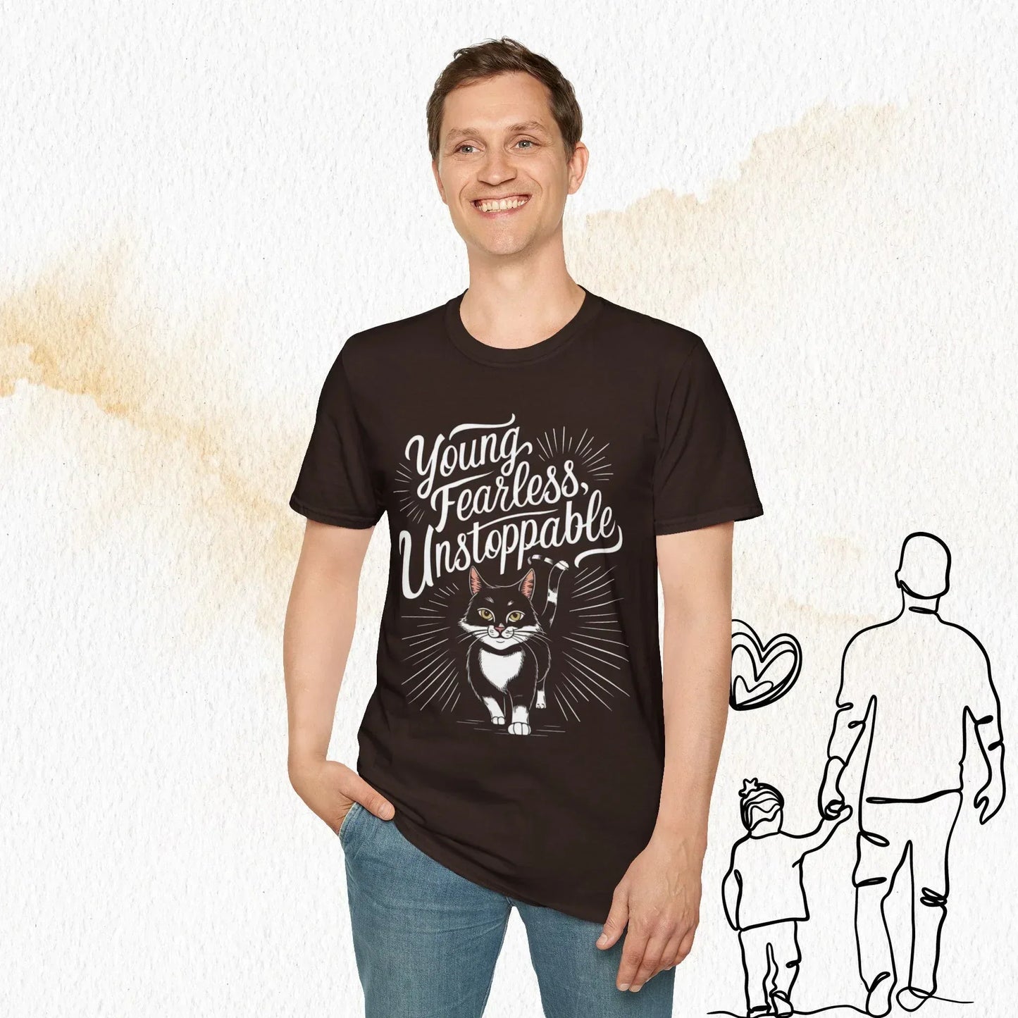 Young Fearless Unstoppable Crew Neck Cotton Men Tshirt - Billien