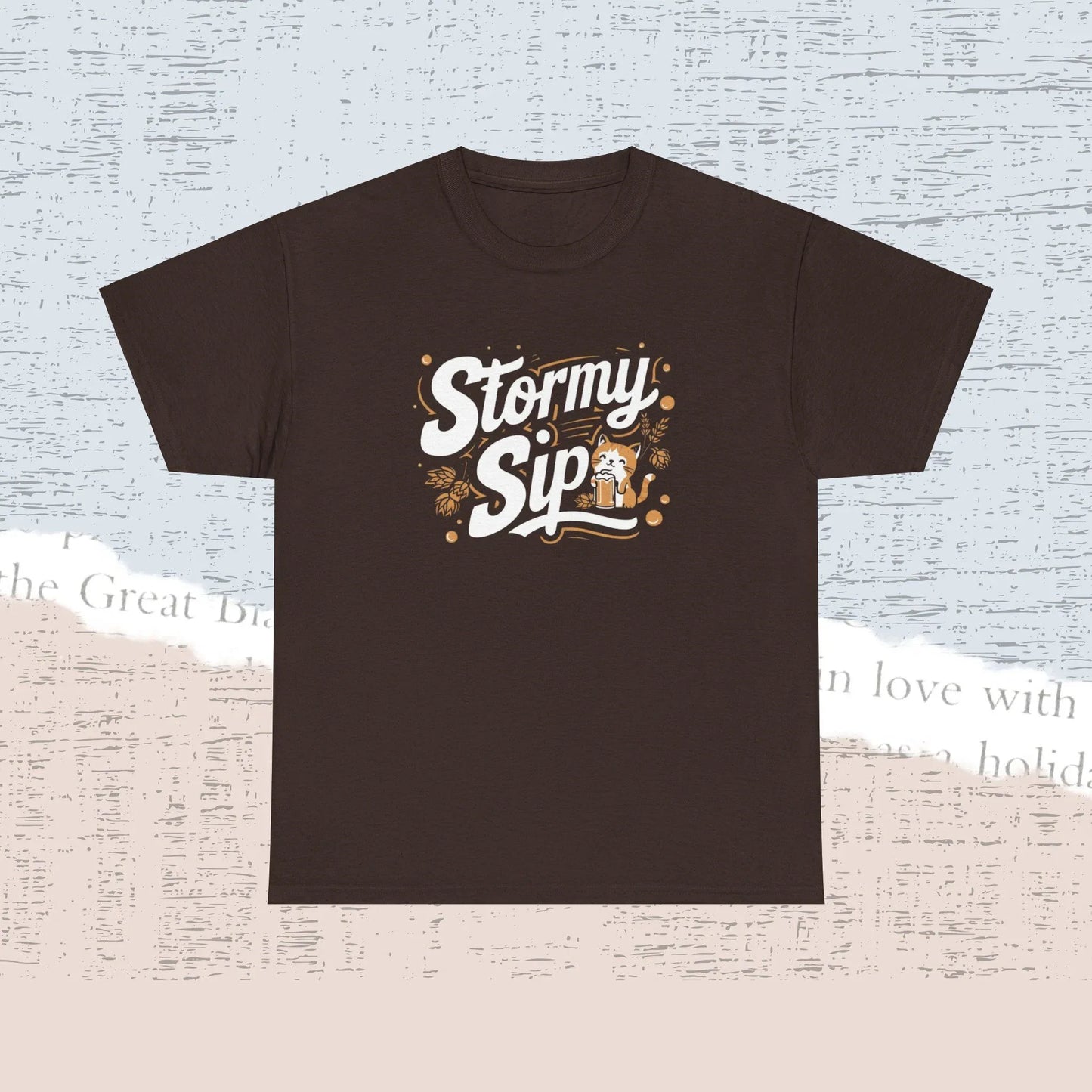 Stormy Sip Cotton Tshirt - Billien