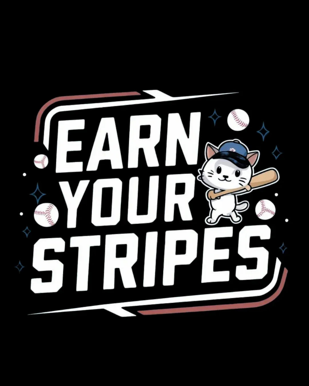 Earn Your Stripes Baseball Crew Neck Tee - Billien