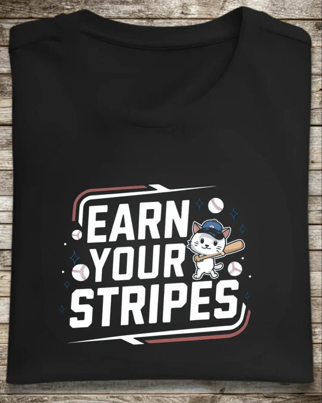 Earn Your Stripes Baseball Crew Neck Tee - Billien