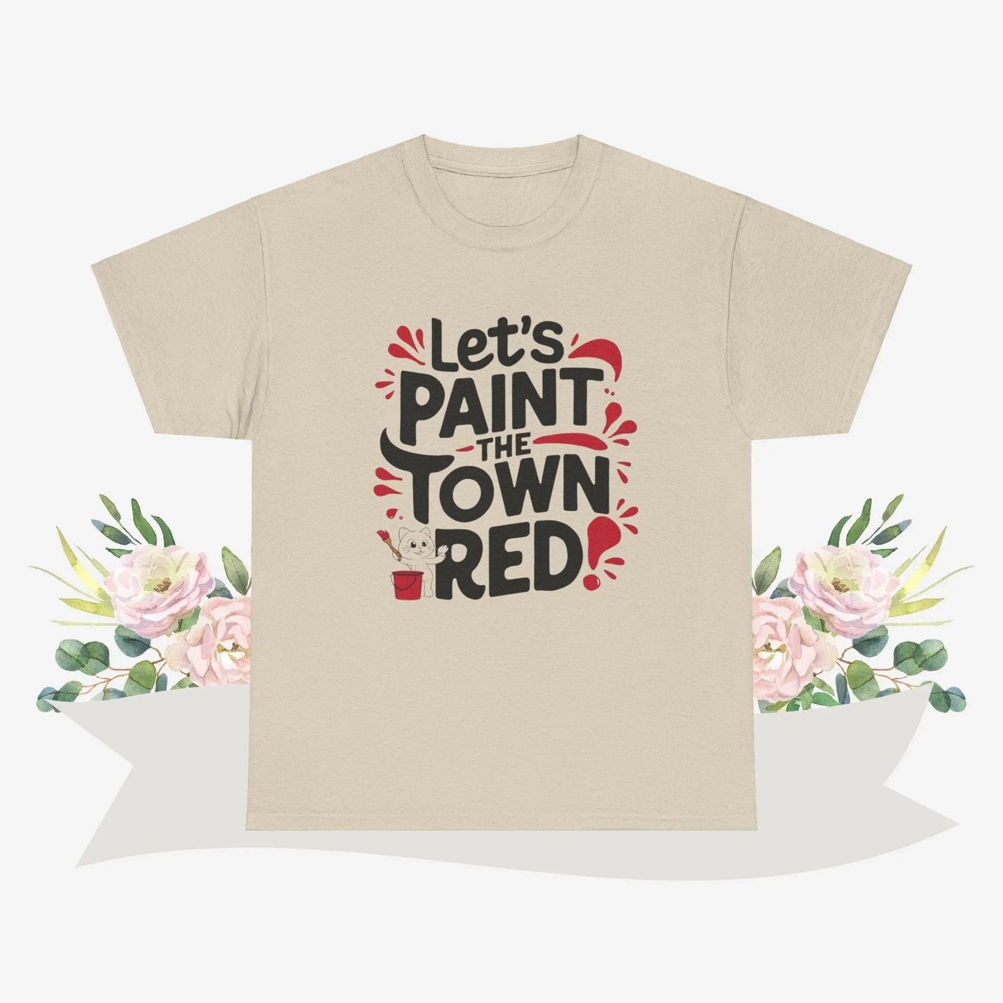 Let Paint The Town Red Cotton Tshirt - Billien