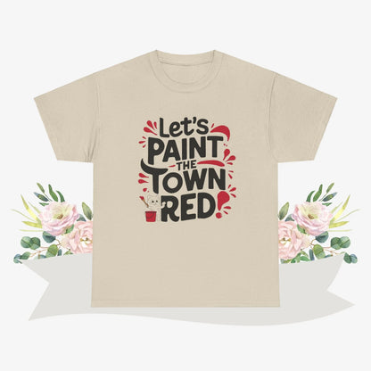 Let Paint The Town Red Cotton Tshirt - Billien