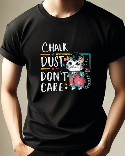 Chalk Dust Don't Care Teacher Cotton T-Shirt - Billien