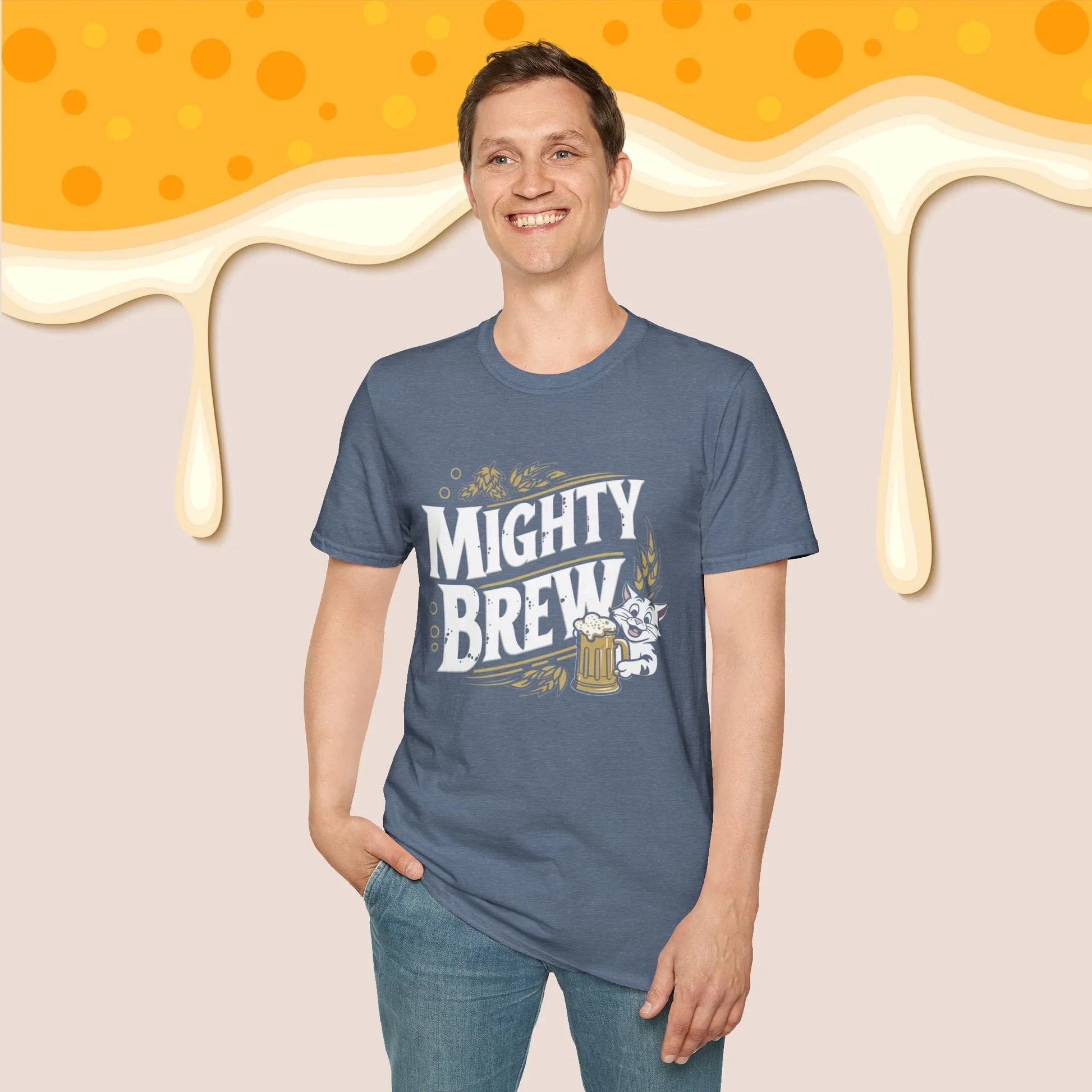 Mighty Brew Cotton Crew Neck Tshirt - Billien