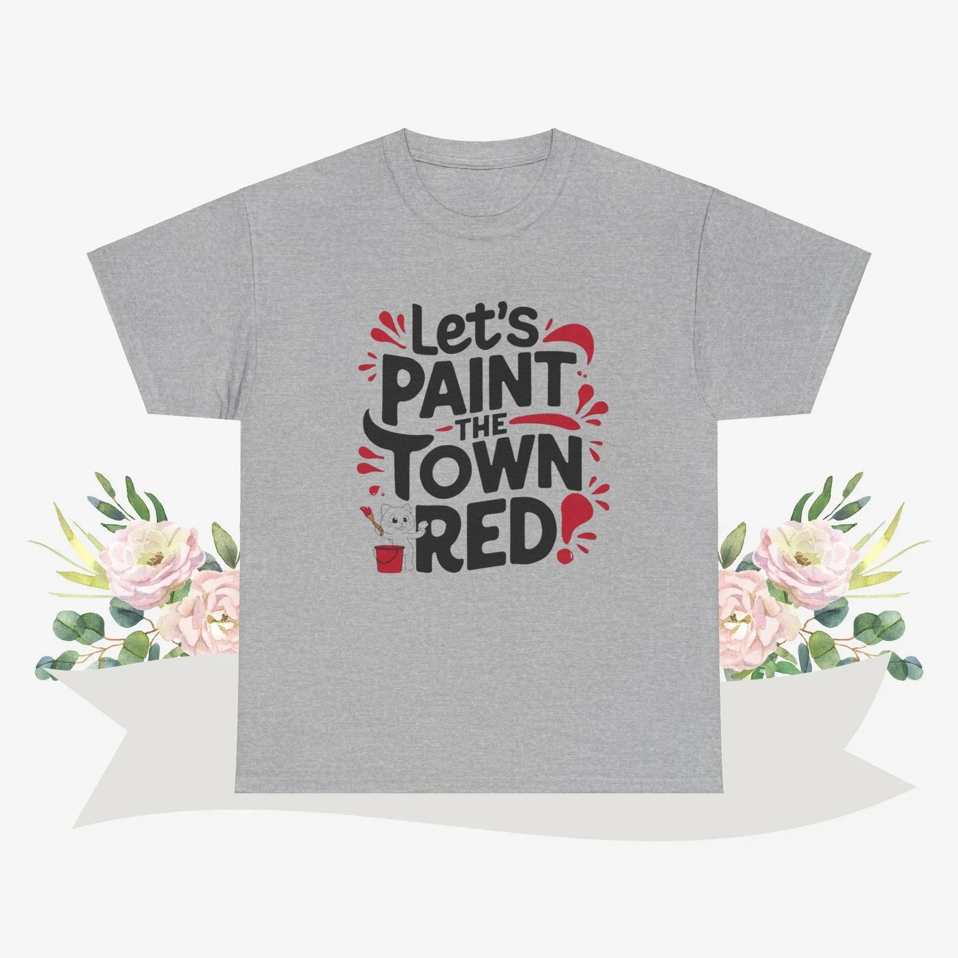 Let Paint The Town Red Cotton Tshirt - Billien