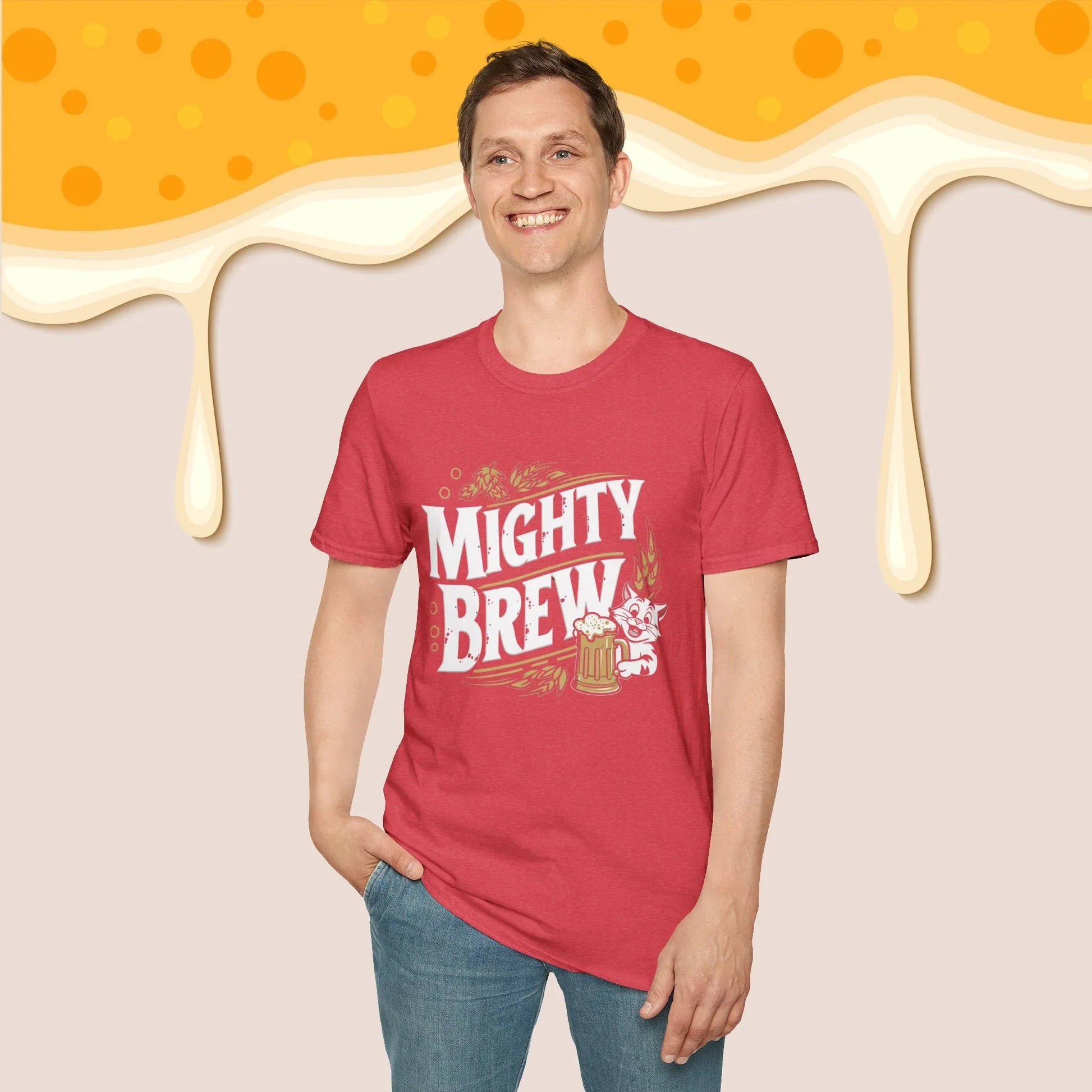 Mighty Brew Cotton Crew Neck Tshirt - Billien