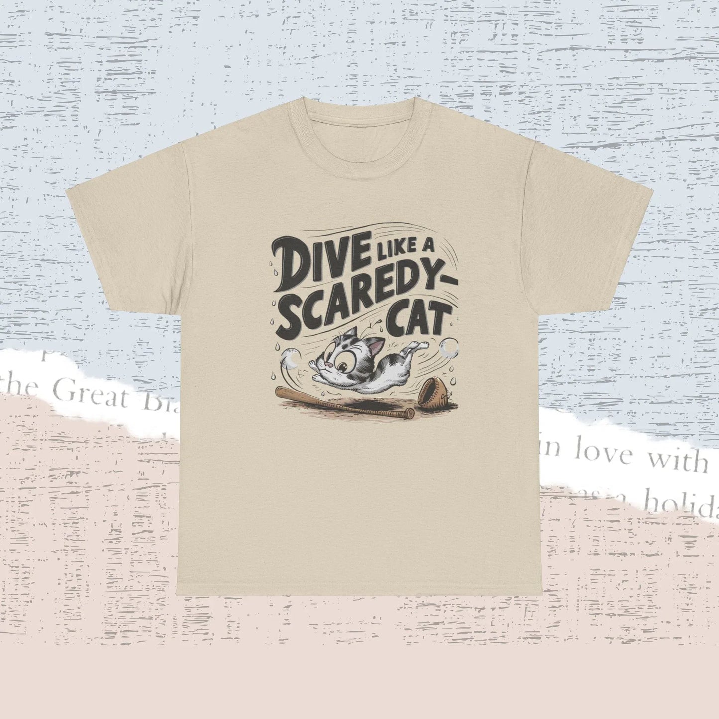 Dive Like Scaredy Cat Cotton Tshirt - Billien