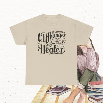 Book Lovers T-Shirt Cliffhanger Healer Cotton Tshirt - Billien