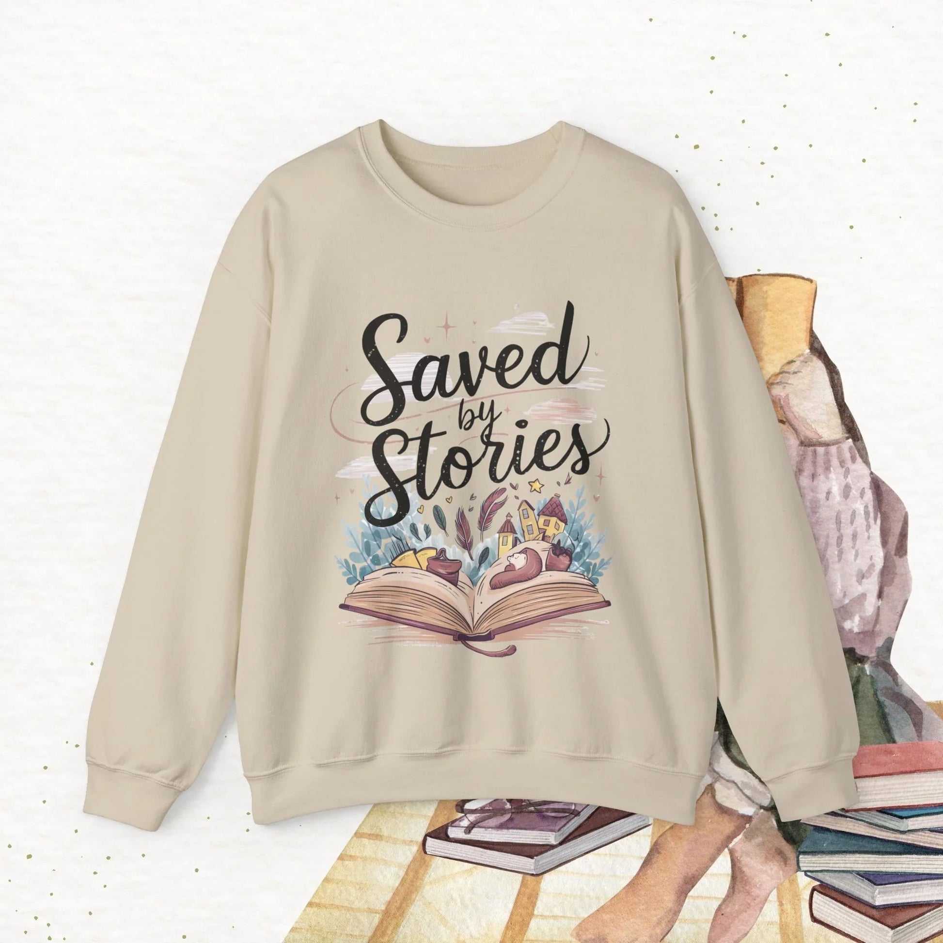Saved By Stories Ultra Cotton Crewneck Sweatshirt - Billien
