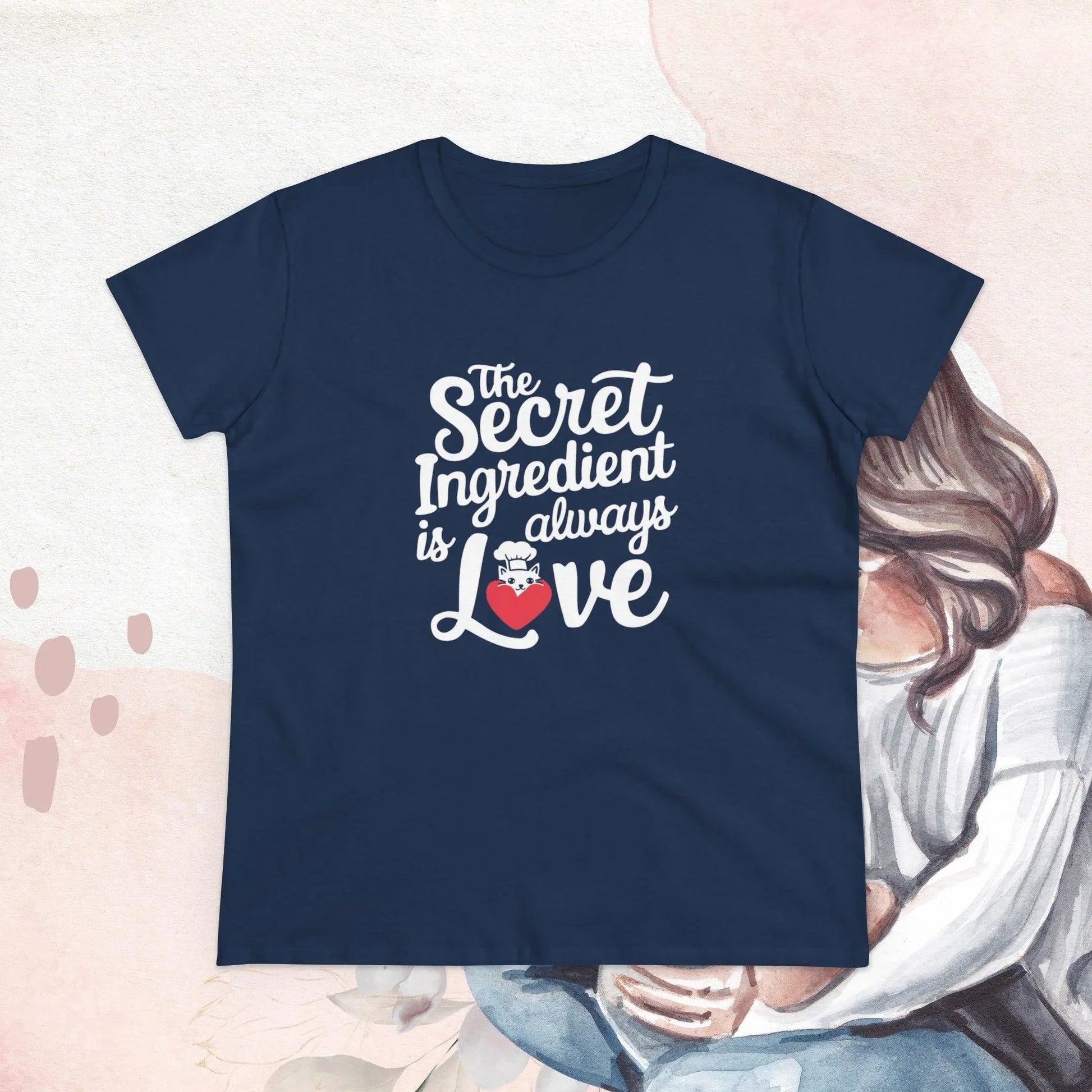 Secret Ingredient Is Love Women Cotton Tshirt - Billien
