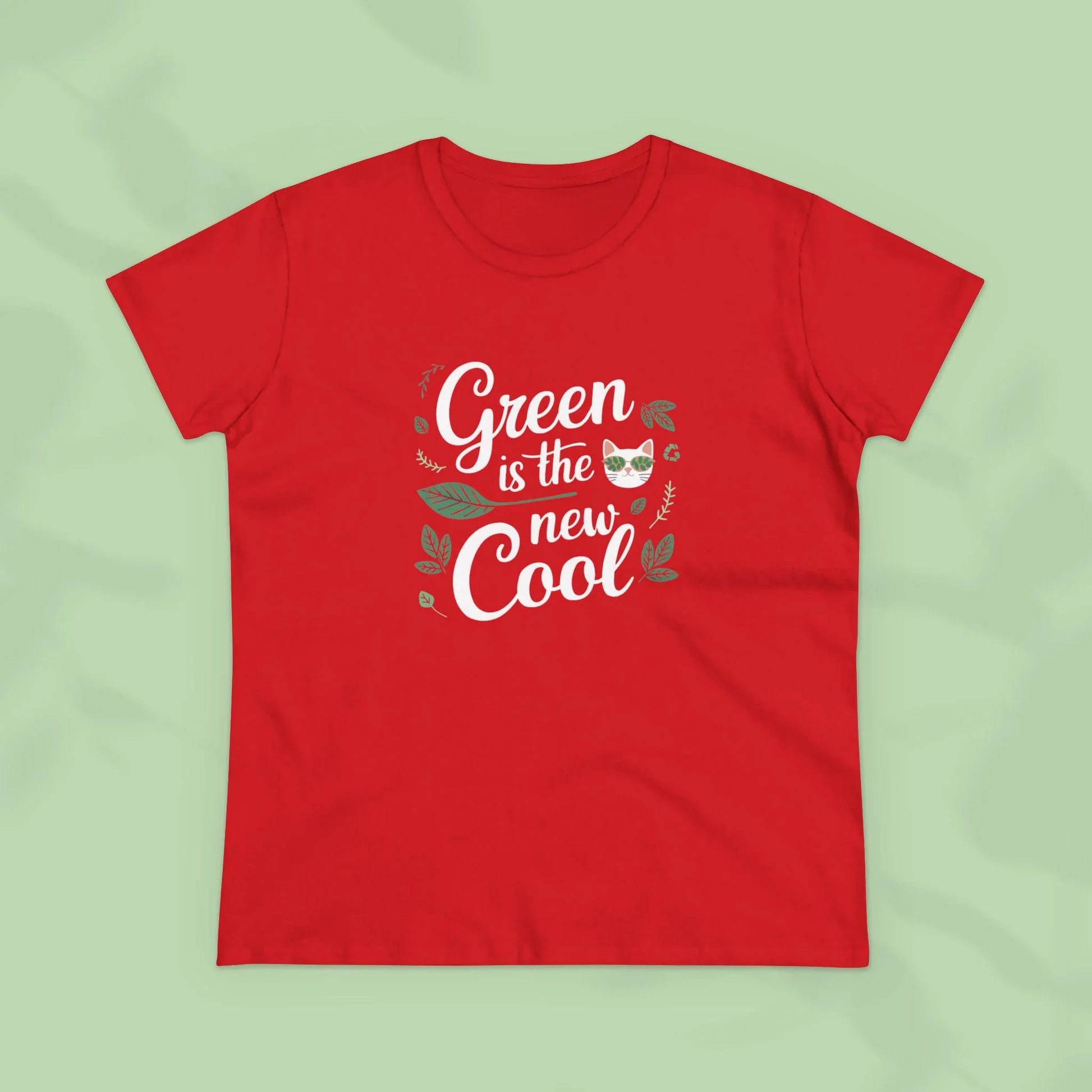 Green Is The New Cool Cotton Women Tshirt - Billien