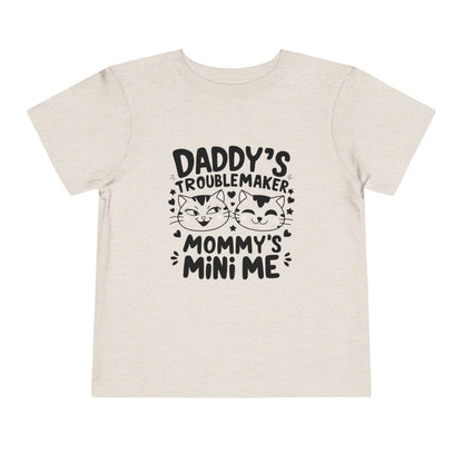 Daddy Little Troublemaker Toddler Cotton T-Shirts - Billien