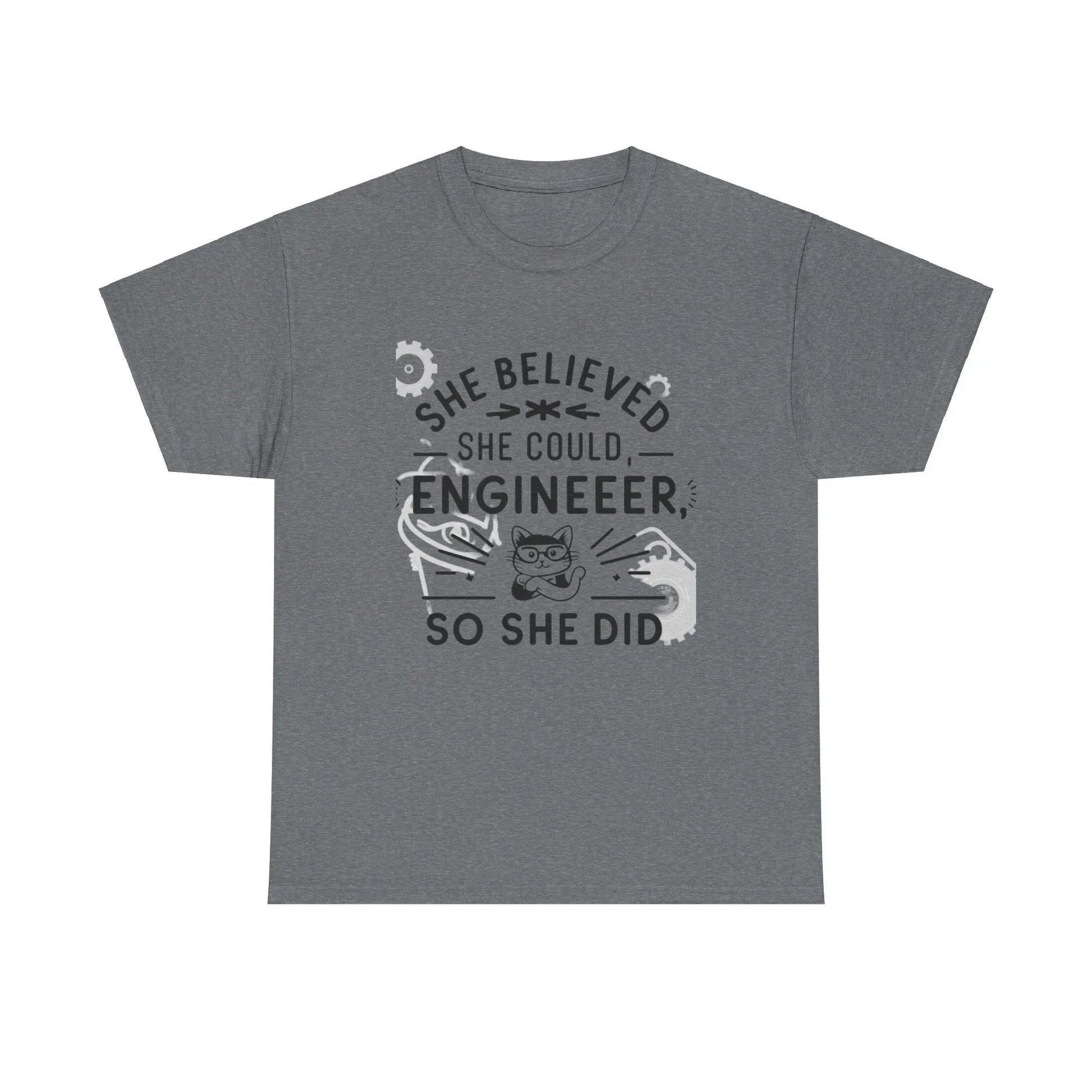 She Belive She Could Engineer Cotton T-Shirt - Billien
