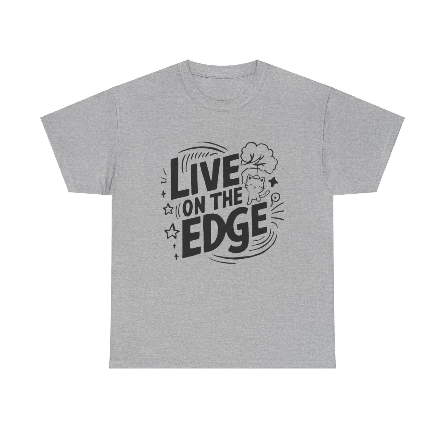 Live On The Edge Idiom Cotton T-Shirt - Billien