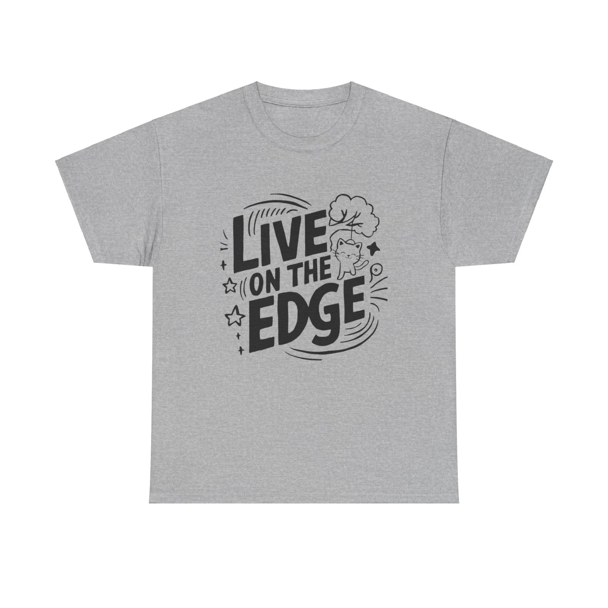 Live On The Edge Idiom Cotton T-Shirt - Billien