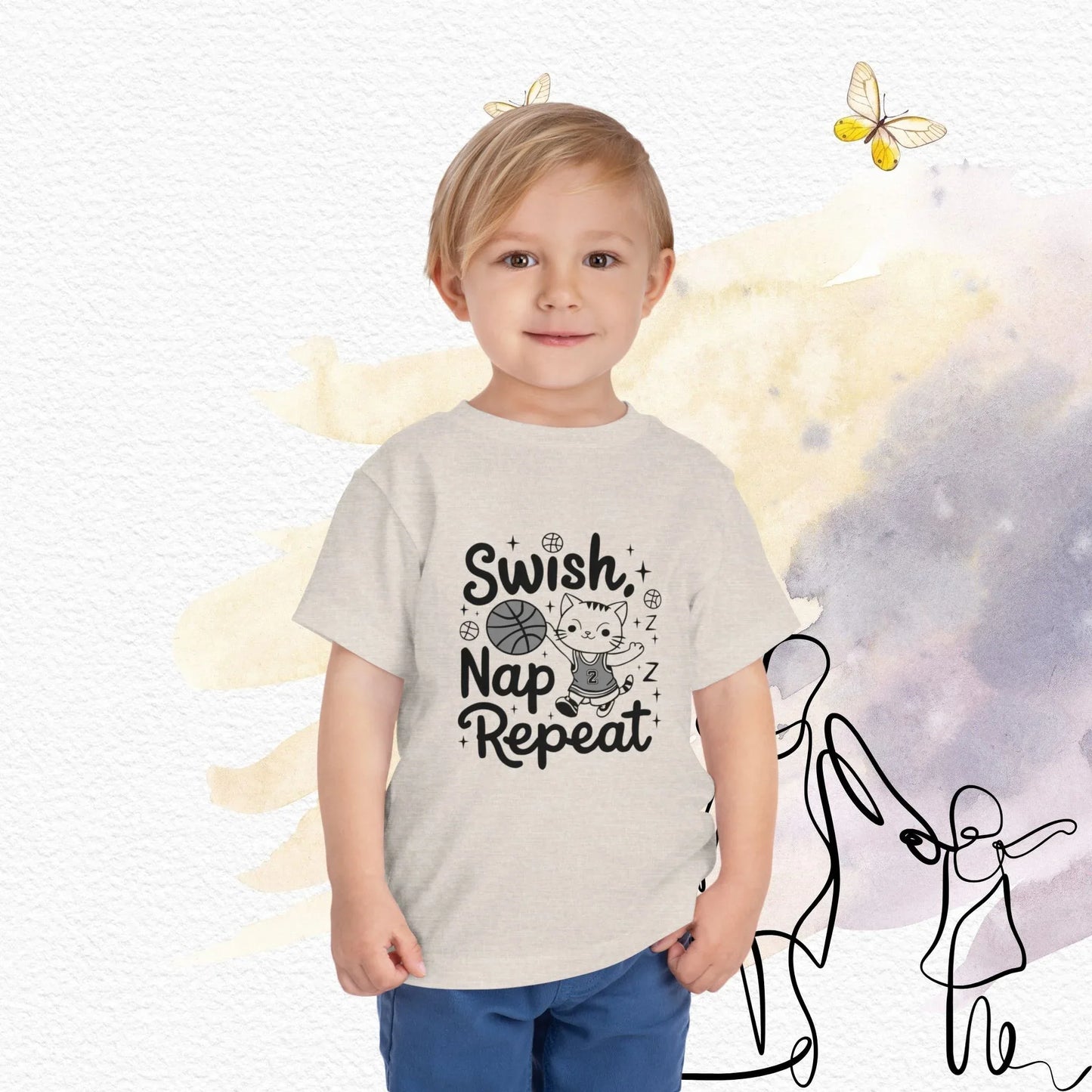Swish Nap Repeat Toddler Cotton T-Shirt - Billien