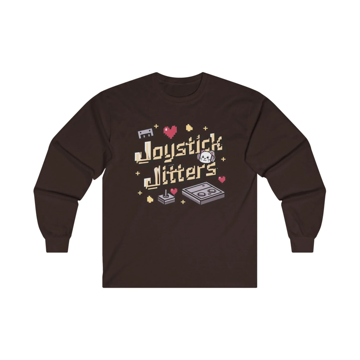 Joystick Jitters Vintage Retro Video Games Cotton Long Sleeve Tshirt - Billien