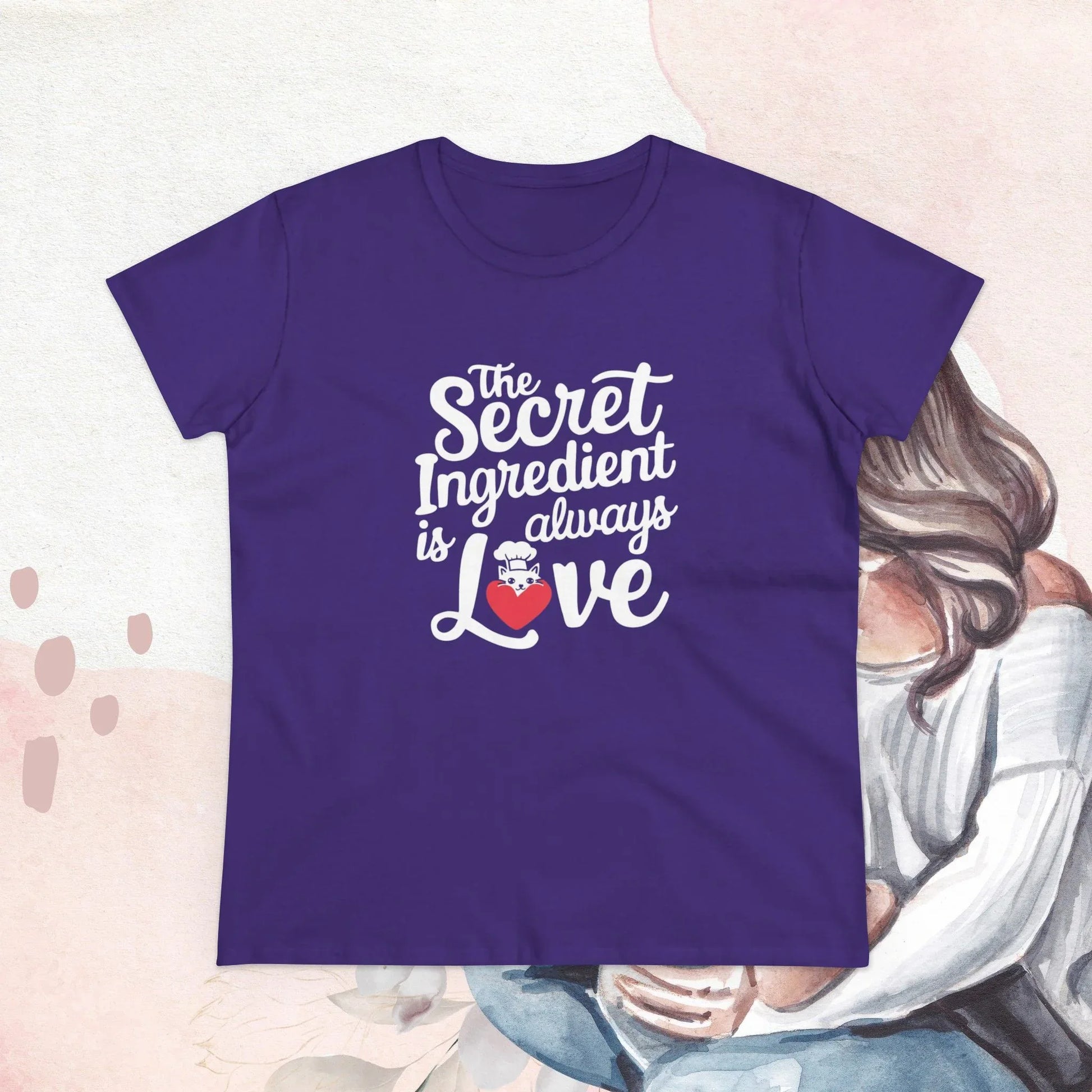 Secret Ingredient Is Love Women Cotton Tshirt - Billien