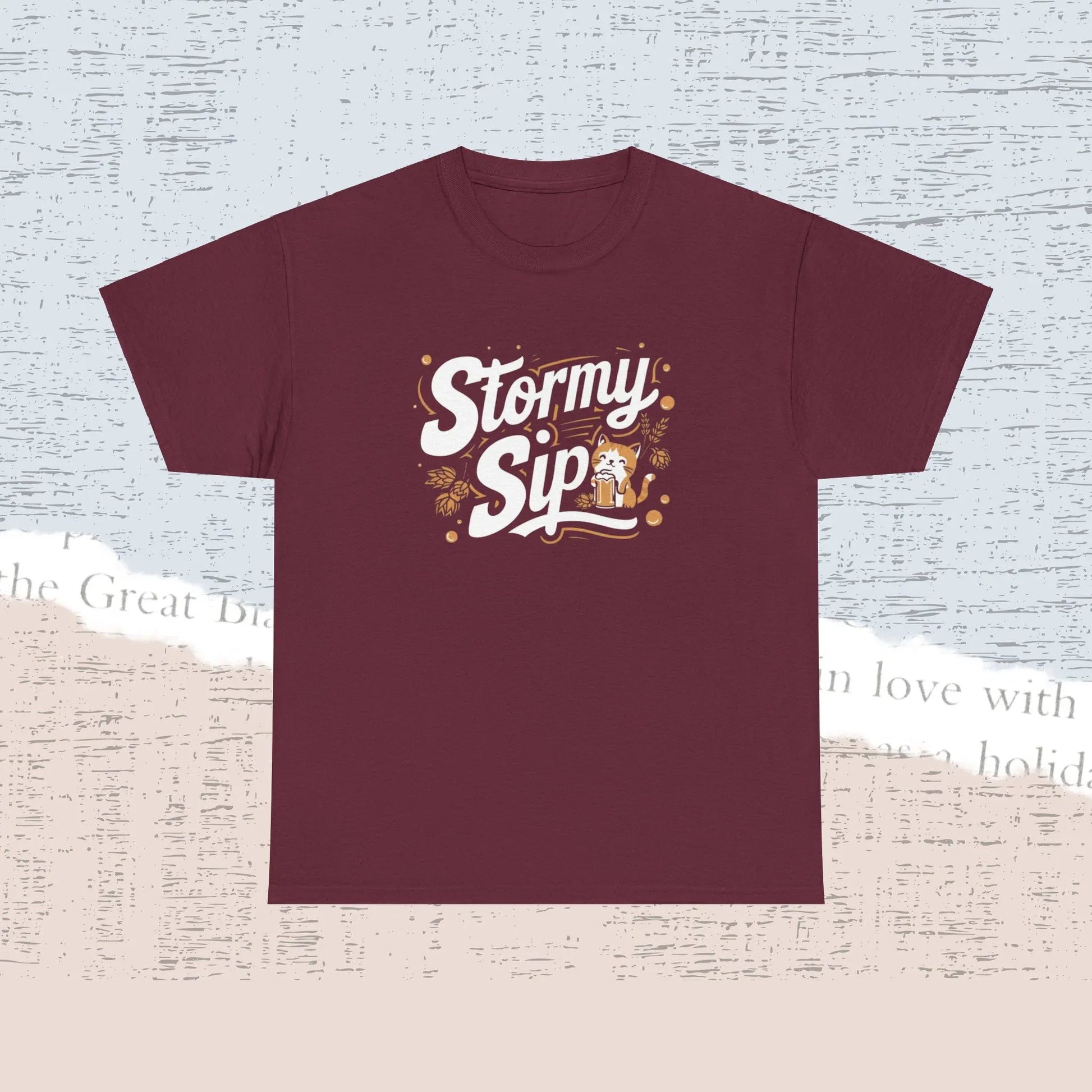 Stormy Sip Cotton Tshirt - Billien