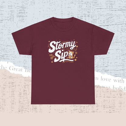 Stormy Sip Cotton Tshirt - Billien