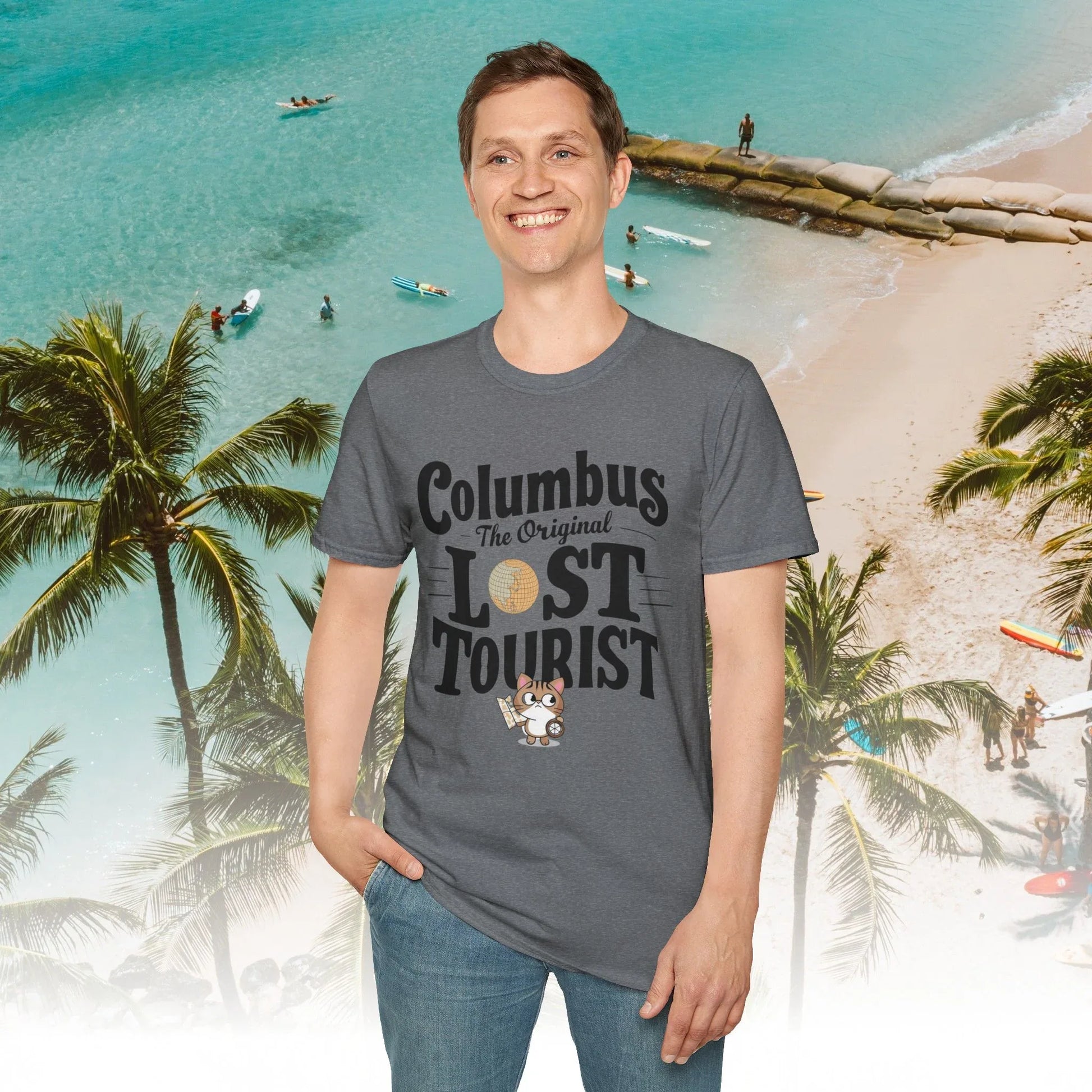 Columbus The Original Lost Tourist Cotton Men Tshirt - Billien