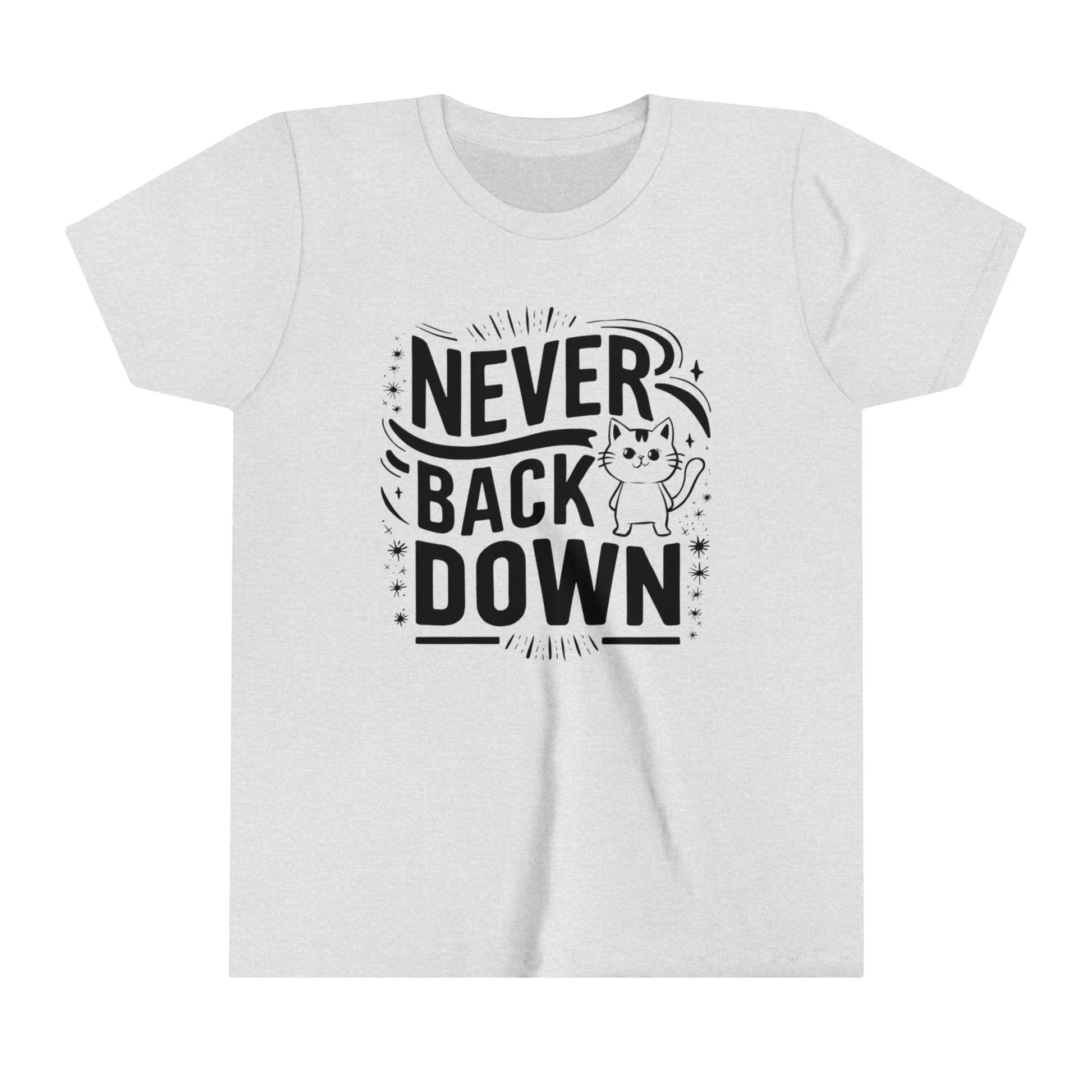 Never Back Down Youth Heavy Cotton T-Shirt - Billien